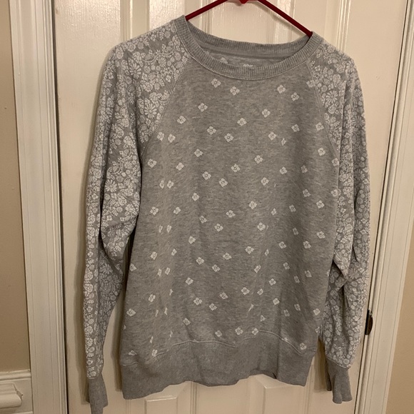aerie Tops - Aerie grey print oversized sweatshirt Small